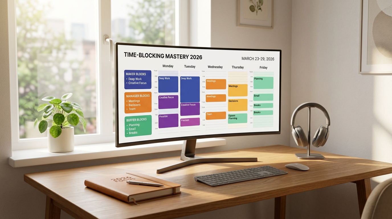 Time-Blocking Mastery 3-Bucket Calendar Framework in 2026